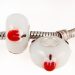 2014 Handmade Christmas Strawberry Pudding Glass Beads in 925 Silver Core