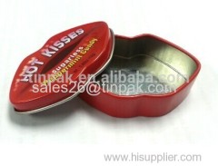 lip shaped lip gloss tin packaging boxes