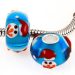 Handmade Christmas Snowman Glass Beads in 925 Silver Core Wholesale