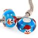 Handmade Christmas Snowman Glass Beads in 925 Silver Core Wholesale