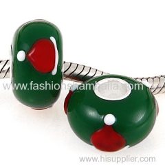 Handmade Christmas hat Glass Beads in 925 Silver Core