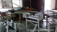 180 degree angle roller bending conveyor