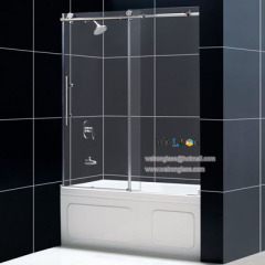 Glass Shower Enclosure with Tub
