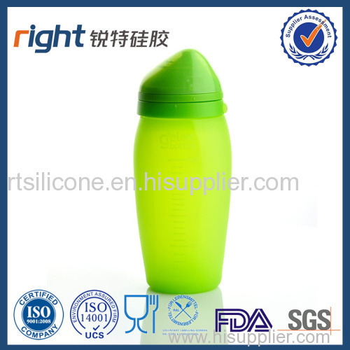 FDA Colorful Soft Silicone Water Bottle