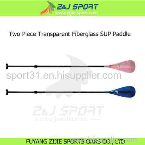 2 Piece Adjustable Transparent Fiberglass Stand Up Paddle