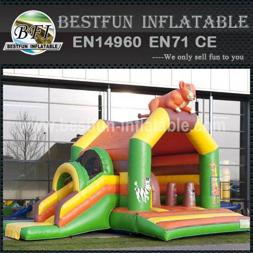 Combo inflatable bouncy slide