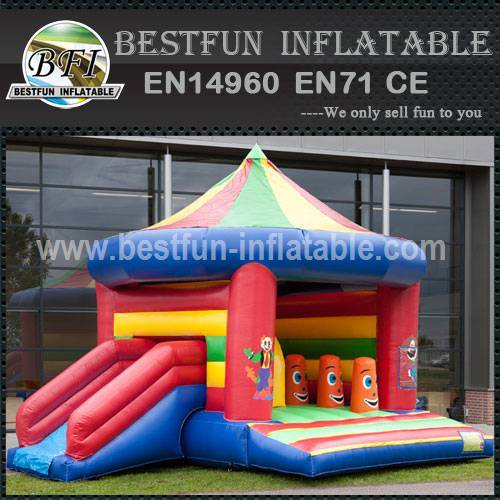 Colorful inflatable bouncy slide