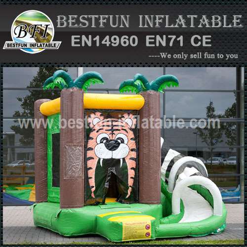 Jungle inflatable bouncy slide