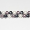 China Factory Bulk Wholesale Natural South Sea Shell Pearls Round Beads Multicolor Strand 4 6 8 10 12mm