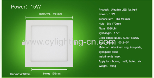 new design ultrathin  square white LED lighting 3W  