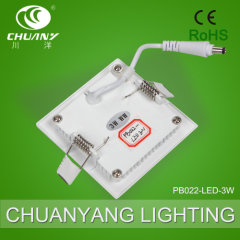 new design ultrathin square white LED lighting 3W