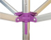 4 Arms portable rotary clothesline dryer