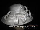 Custom Comfortable Ladies White Church Hats , Women Church Hat Squared Crown