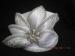 Satin Braid Ladies White Church Hats , Mushroom Crown With Small Peaks Shape