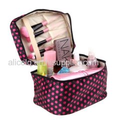 polka dot zip lady cosmetic bag