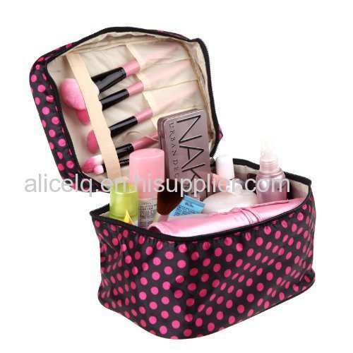 Fashion 2014 Design Polka Dot Zip Lady Cosmetic Bag