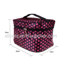 Fashion 2014 Design Polka Dot Zip Lady Cosmetic Bag