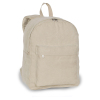 Classic Khaki Canvas Backpack with Laptop Compartment