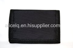Trifold Velcro Wallet - Black Nylon