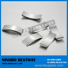 Neodymium Arc Magnets Rare Earth NdFeB Magent Color Zn coating
