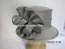 Beautiful Special Gray Ladies Church Hats With Drawstring Sweatband , Customized Size