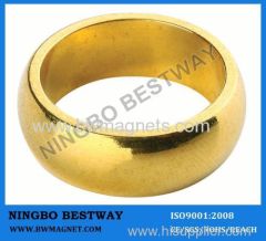 Neodymium Ring magnet with gold coating