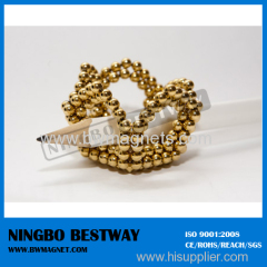 Magnetic Balls with Gold Coating