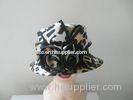 Leopard Ladies Dressy Church Hats Fashion , Fabric Covered With Roses Trimming