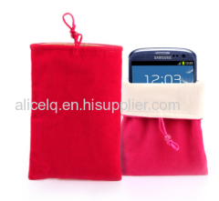 Christmas Promotion Colorful Velvet Phone Pouch