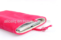 Christmas Promotion Colorful Velvet Phone Pouch