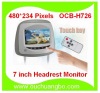 Ouchuangbo 7 inch TFT LCD panel headrest monitor OSD menu English Language