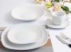 20 PCS White Porcelain Square Dinnerware Sets