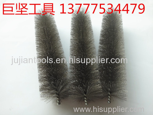 Wire tube cleaning brush
