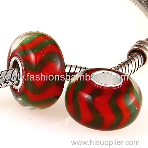 2014 Handmade Christmas Glass Beads in 925 Silver Core Wholesale