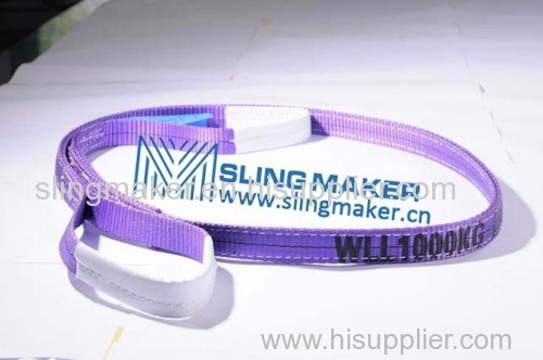 High quality WLL1ton 1000kg Polyester webbing sling flat web sling band acc. to European standard