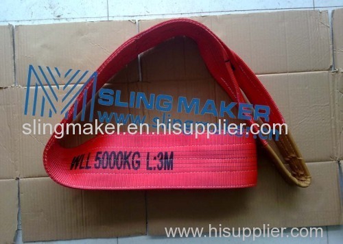 High quality WLL5ton 5000kg Polyester webbing sling flat web sling band