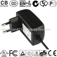 ac dc power adapter 12V wall switch 18-36w EU US UK wall plug in