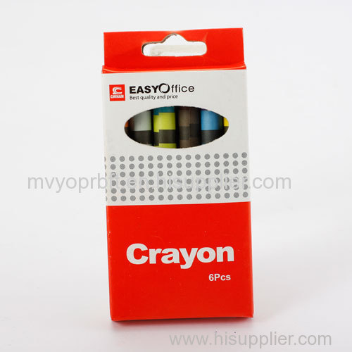 6 colors crayon .