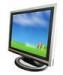 Silver Frame 15 " HDMI LCD Monitor HD Picture With Square Screen