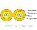 Indoor GJFJBV Fiber Optical Cable , Yellow Lightweight Duplex Zipcord