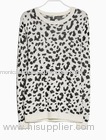 Women's leopard intarisia pullover L028