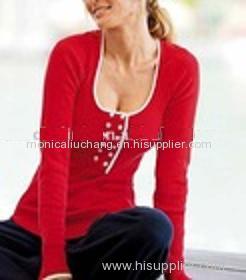 women's U-neck pullover sweater