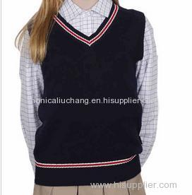 girls v-neck vest sweater