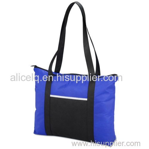 Recycled Non-Woven Zippered Tote Bag