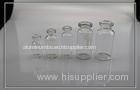 Clear crimp neck Glass Injection Vials , antibiotic tubular glass vials