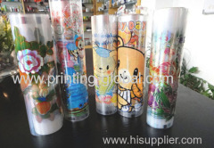 Toxic free heat transfer film for cosmetics tube