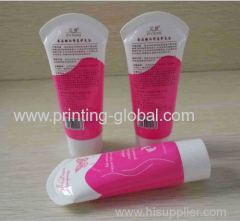 Toxic free heat transfer film for cosmetics tube