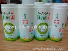 Toxic free heat transfer film for cosmetics tube