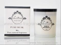 scented candle for home fragrance / 90g pure natural scented candle in glass bottle from manufacturer