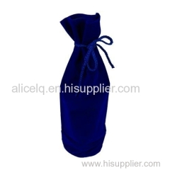 Drawstring Velvet Wine Bottle Bag